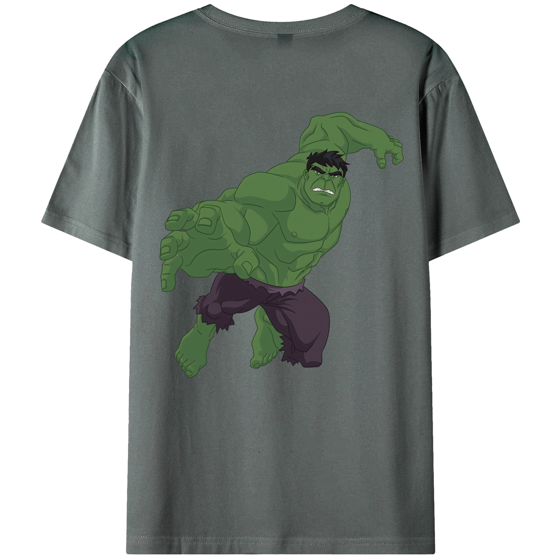 （画像用） アベンジャーズ The Avengers 綿100％ メンズ半袖Tシャツ（バックプリント） 通気性